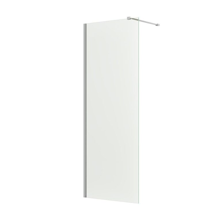 Emmi Wetroom Panel 8mm Fluted Glass Only 400mm (glass only)
