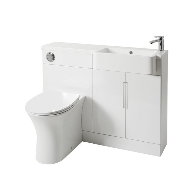 LEWIS SLIM 1100MM SEMI RECESSED ARMASTONE BASIN RIGHT HAND