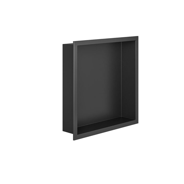 300 x 300 Square Shower Niche Black