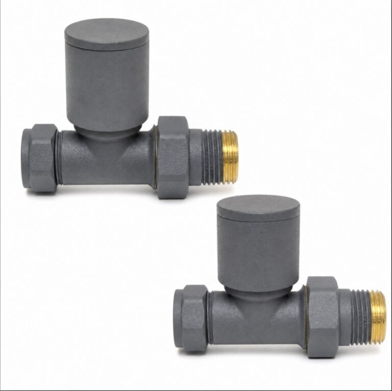 kartell textured grey staright rad valve