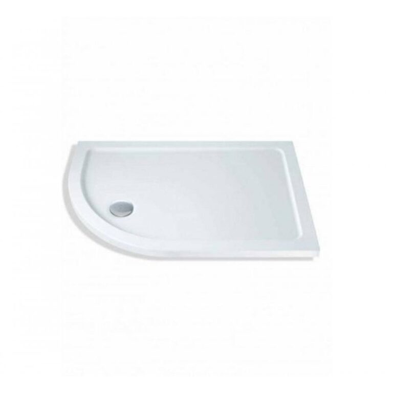 MX Stone Resin Shower Tray - Offset Quadrant 1200 x 760mm Left Hand - White