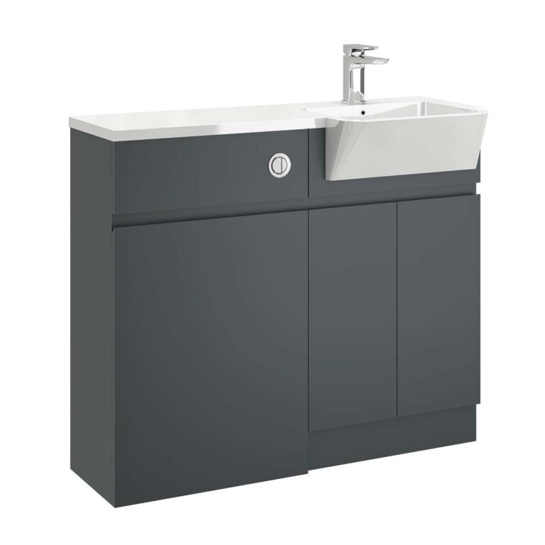 VOLTA/FURN 610 UNIT GREY (requires basin & handles)