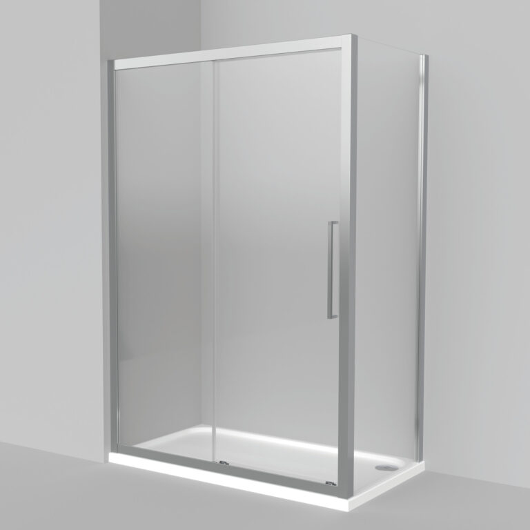 WAVE SEMI FRAMED SIDE PANEL 900MM SILVER